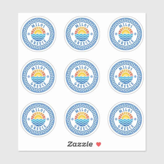 Milos Island, Griekenland Multiple Pack Sticker (Vel)