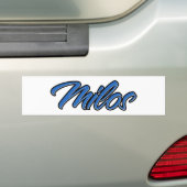 Milos Name blue Aufkleber Sticker Autoaufkleber (Op auto)