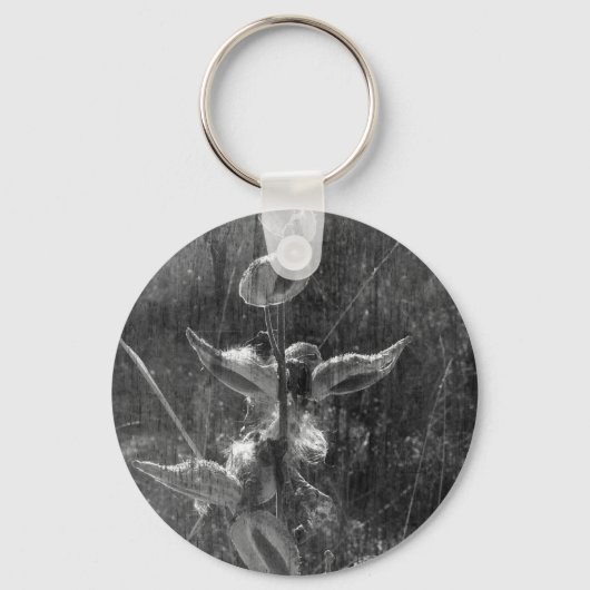 Milroed Black en White Grunge Sleutelhanger (Voorkant)