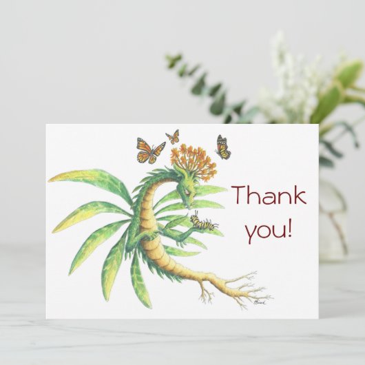 Milroed Dragon & Monarchs - Hartelijk dank Bedankkaart (Staand voorkant)