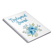 MilSpouse Deployment Journal met blauwe bloemen Notitieboek (Rechterzijde)