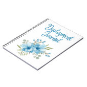 MilSpouse Deployment Journal met blauwe bloemen Notitieboek (Linkerzijde)