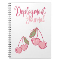 MilSpouse Deployment Journal met roze kersen