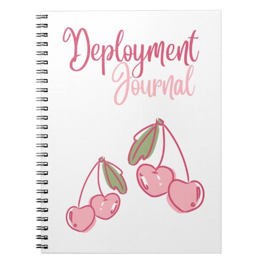 MilSpouse Deployment Journal met roze kersen Notitieboek (Voorkant)