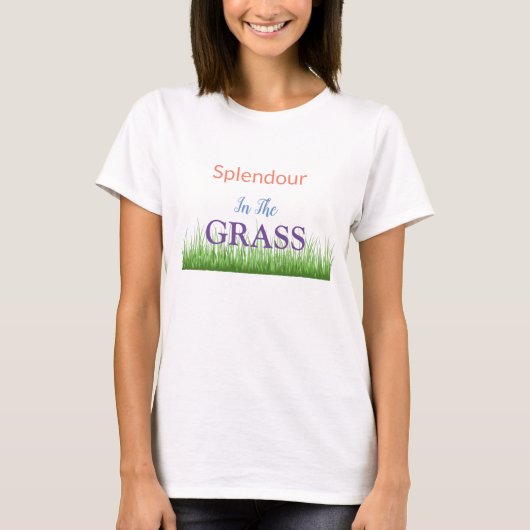milt in het gras t-shirt (Voorkant)
