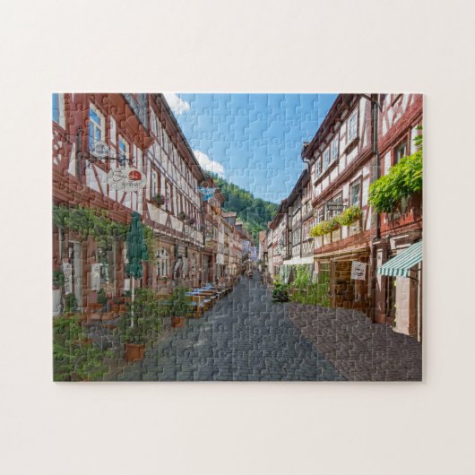 Miltenberg Odenwald Beieren Duitsland. Jigzaag Puz Legpuzzel (Horizontaal)