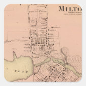 Milton Delaware Vierkante Sticker (Voorkant)