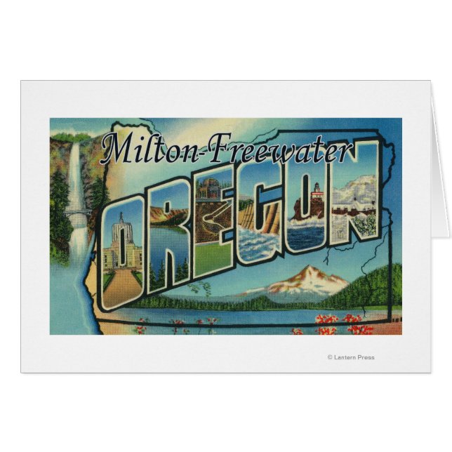 Milton-Freewater, Oregon - Grote lettertjes (Voorkant Horizontaal)