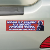 Milton Friedman over uitzendprogramma's Bumpersticker (Op auto)