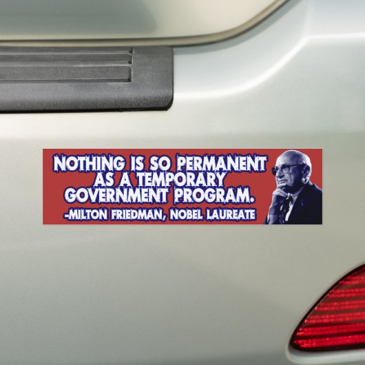 Milton Friedman over uitzendprogramma's Bumpersticker (Op auto)