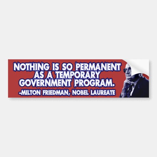 Milton Friedman over uitzendprogramma's Bumpersticker (Voorkant)