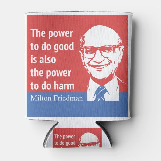 Milton Friedman Quote: De kracht om goed te doen Blikjeskoeler (Voorkant)