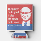 Milton Friedman Quote: De kracht om goed te doen Blikjeskoeler (Achterkant)