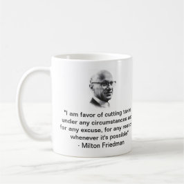 Milton Friedman snijdt de Mok van de Koffiekoffie