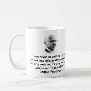 Milton Friedman snijdt de Mok van de Koffiekoffie
