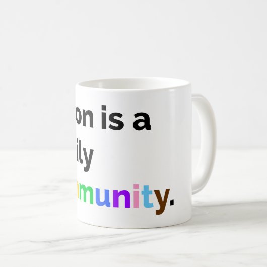 Milton is een Family Community PRIDE LGBTQ+ Mok (Voorkant rechts)