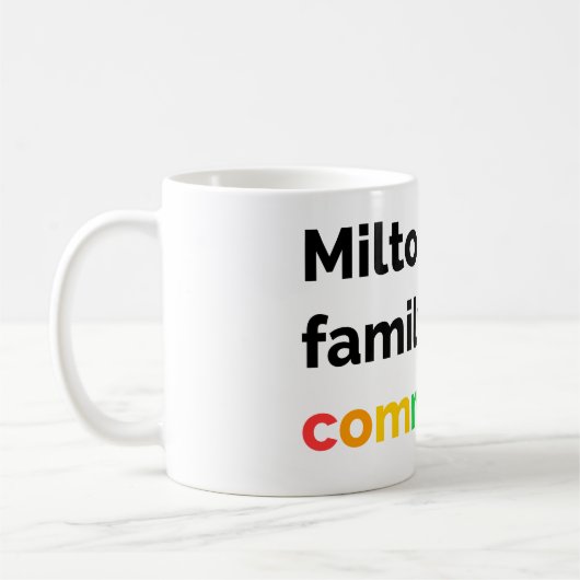 Milton is een Family Community PRIDE LGBTQ+ Mok (Links)