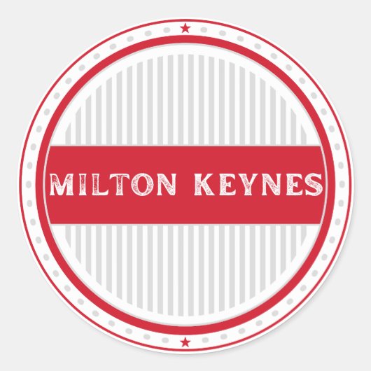 Milton Keynes City Pride Embleem – Engelse identit Ronde Sticker (Voorkant)