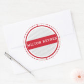 Milton Keynes City Pride Embleem – Engelse identit Ronde Sticker (Envelop)