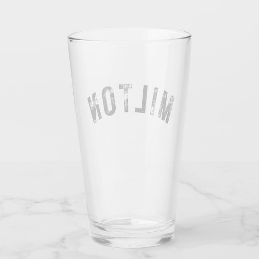 Milton MA Rustic Print Drink Tumbler Glass (Achterkant)