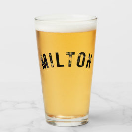 Milton MA Rustic Print Drink Tumbler Glass