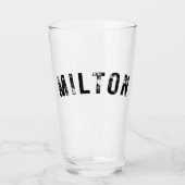 Milton MA Rustic Print Drink Tumbler Glass (Voorkant)