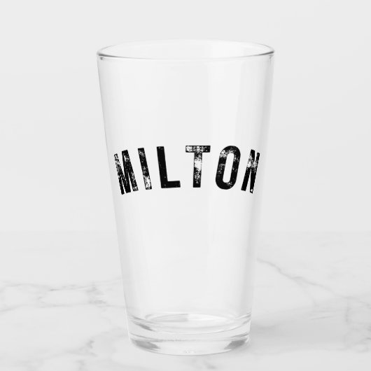 Milton MA Rustic Print Drink Tumbler Glass (Voorkant)