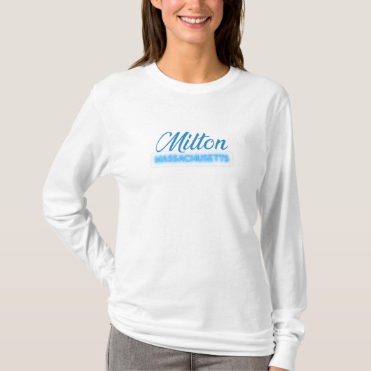 Milton Massachusetts Modern T-Shirt met lange mouw (Voorkant)