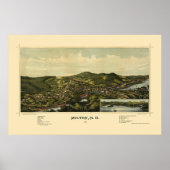 Milton, NH Panoramic Map - 1888 Poster (Voorkant)