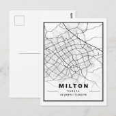 Milton Ontario Canada Travel City Map Briefkaart (Voorkant / Achterkant)