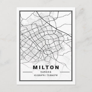 Milton Ontario Canada Travel City Map Briefkaart
