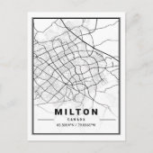 Milton Ontario Canada Travel City Map Briefkaart (Voorkant)