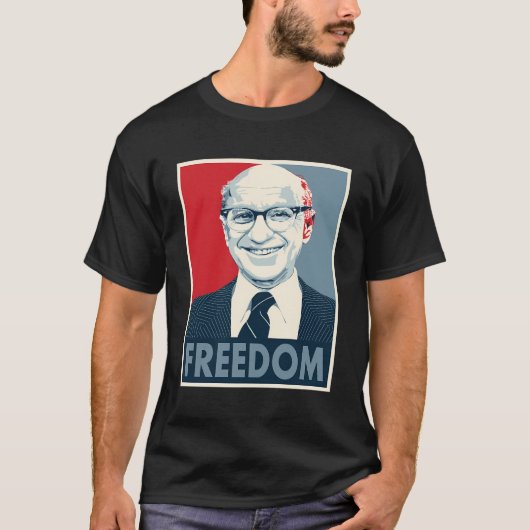 Milton Retro Friedman Graphic T-shirt (Voorkant)