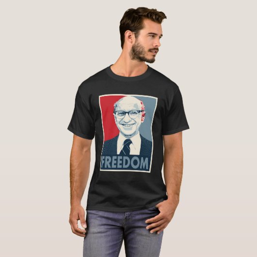 Milton Retro Friedman Graphic T-shirt (Voorkant volledig)