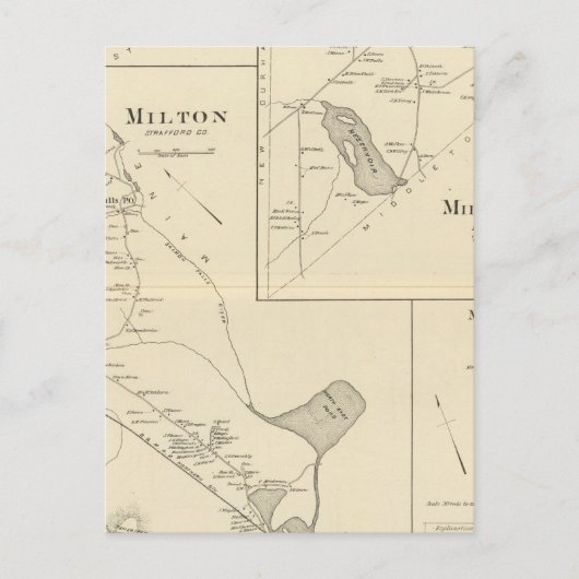 Milton, Strafford Co. Briefkaart (Voorkant)