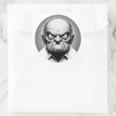 "Milton the Angry Old Man" Vierkante Sticker (Tas)