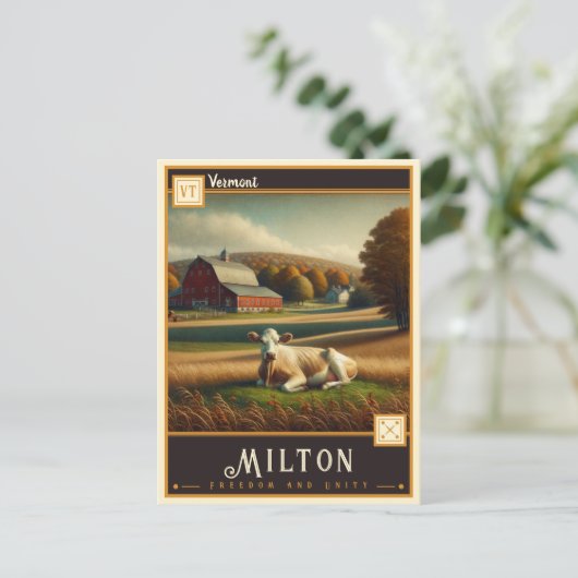 Milton, Vermont | BRIEFKAART (Staand voorkant)
