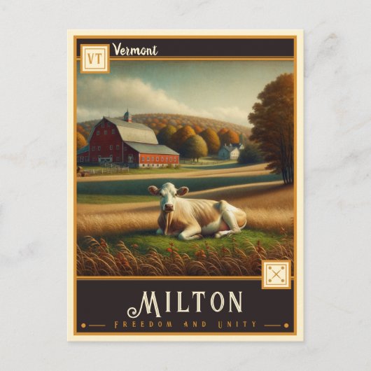 Milton, Vermont |  BRIEFKAART (Voorkant)