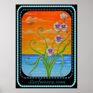 Miltonia Orchid Sunset Poster