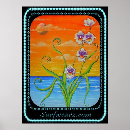 Miltonia Orchid Sunset Poster (Voorkant)