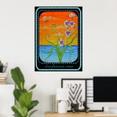 Miltonia Orchid Sunset Poster (Thuiskantoor)