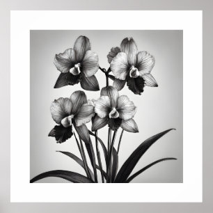Miltonia Orchideeën II Monochromatische Art Prints