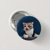 Milu Cat Ronde Button 3,2 Cm (Voorkant /achterkant)