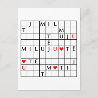 miluju tě briefkaart