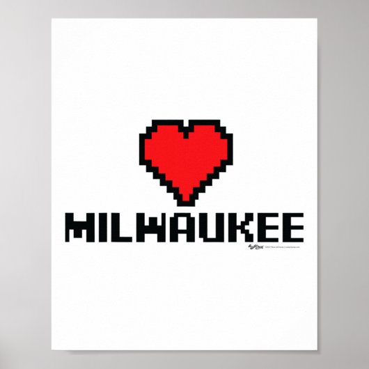 Milwaukee 8-bit Gamer City  Poster (Voorkant)