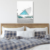 Milwaukee Art Museum 7 Canvas Print (Insitu (Slaapkamer))