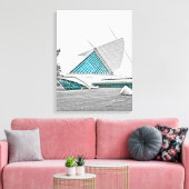Milwaukee Art Museum 7 Canvas Print (Insitu (Woonkamer))