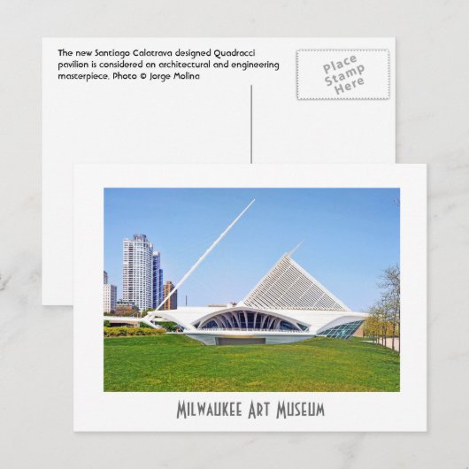 Milwaukee Art Museum Briefkaart (Voorkant / Achterkant)