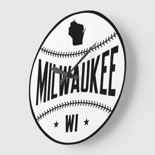Milwaukee Baseball Clock Grote Klok (Hoek)