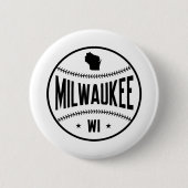 Milwaukee Baseball Ronde Button 5,7 Cm (Voorkant)